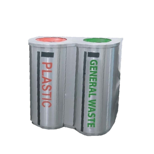 47 Litres 2 In 1 Stainless Steel Recycle Bin Leader RECYCLE-180/2