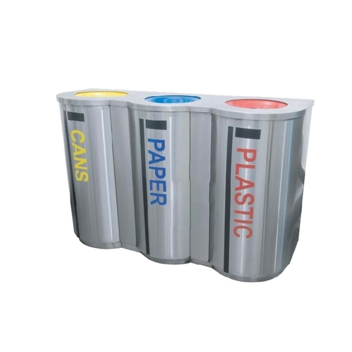 47 Litres 3 In 1 Stainless Steel Recycle Bin Leader RECYCLE-180/3