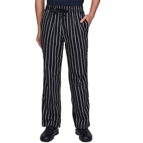 S - XXXL Size  Black Stripe Chef Long Pants (All Size)