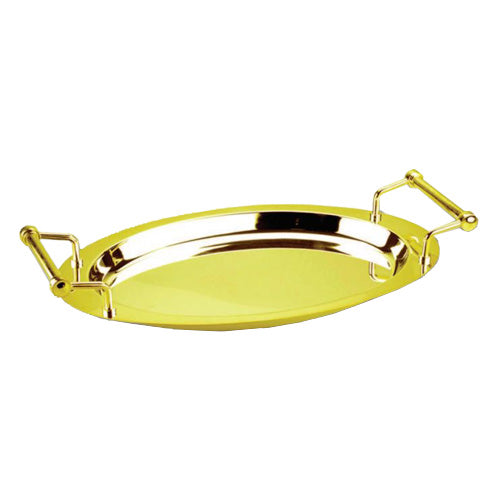Contempo Gold Plated Oval Tray Pearl Collection T72451G