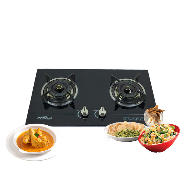 Built In Hobs Gas Stove Homelux HGH-88 and Hood Set ELBA EH-J9088